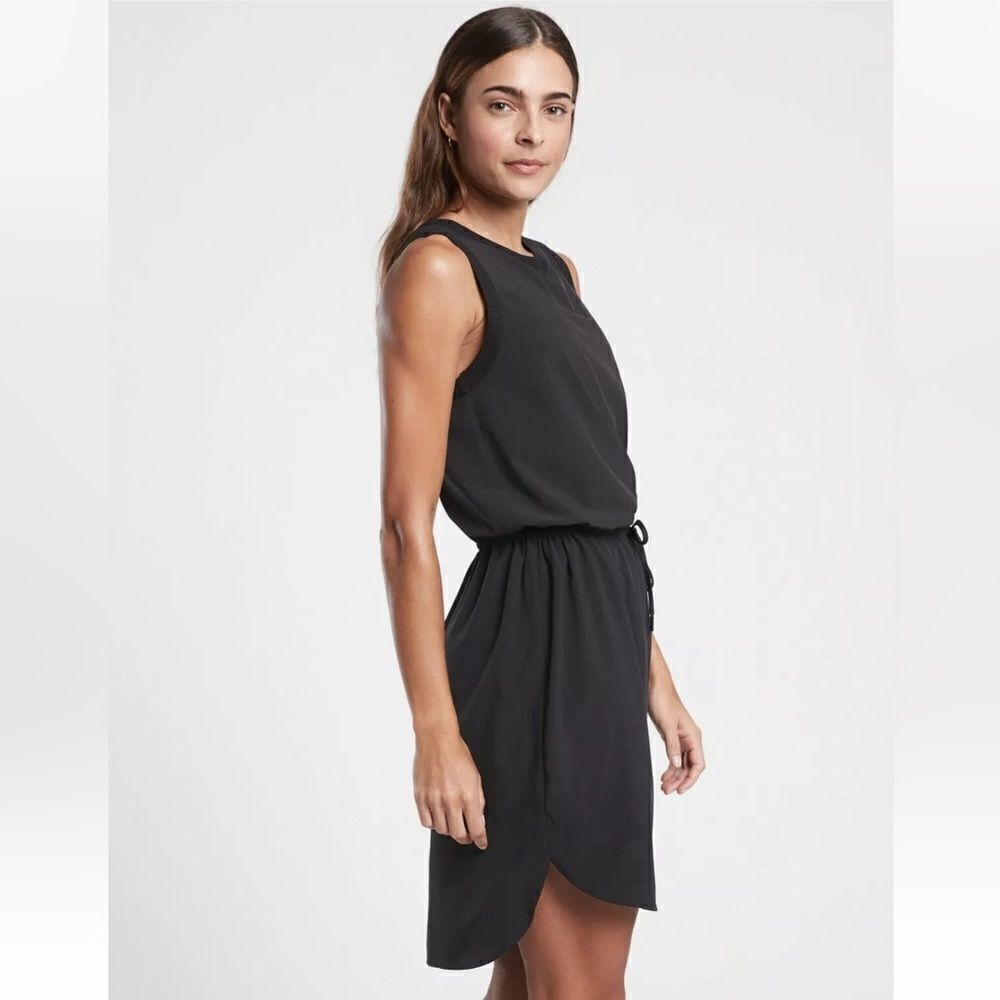 Athleta Black Asymmetrical Dress